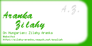 aranka zilahy business card
